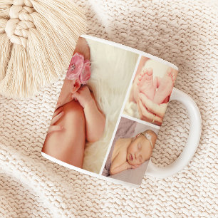 Taza De Café Colaje de Fotos de Bebé Recién Nacida