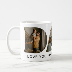 Taza De Café Colaje de fotos de carta para PAPÁ