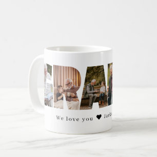 Taza De Café Colaje de fotos de Gramps para el Día del Padre