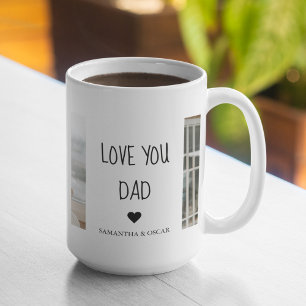 Taza De Café Colaje de Fotos Moderno y Regalo de Te Quiero Papá