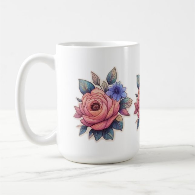 Taza De Café Colas de color de agua artísticas (Izquierda)