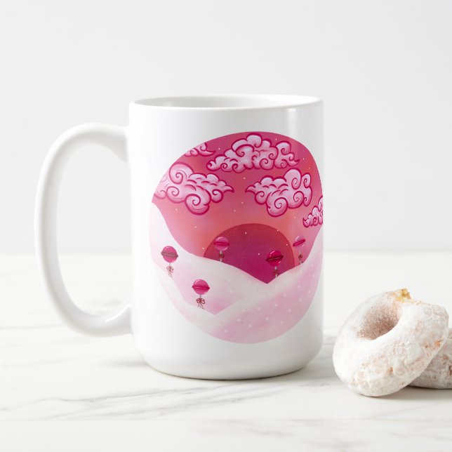 Taza De Café Colas y nubes de bonito (Con donut)