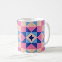 Taza De Café Colcha de bloque de estrellas modernas