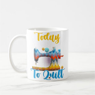 Taza De Café Colcha de patchwork Máquina de coser divertida Cos