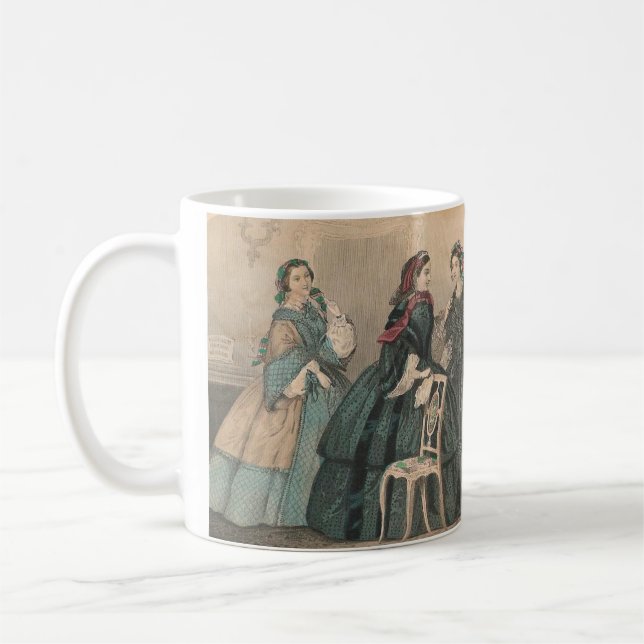 Taza De Café Colchones de ropa de Godey de 1858 (Izquierda)