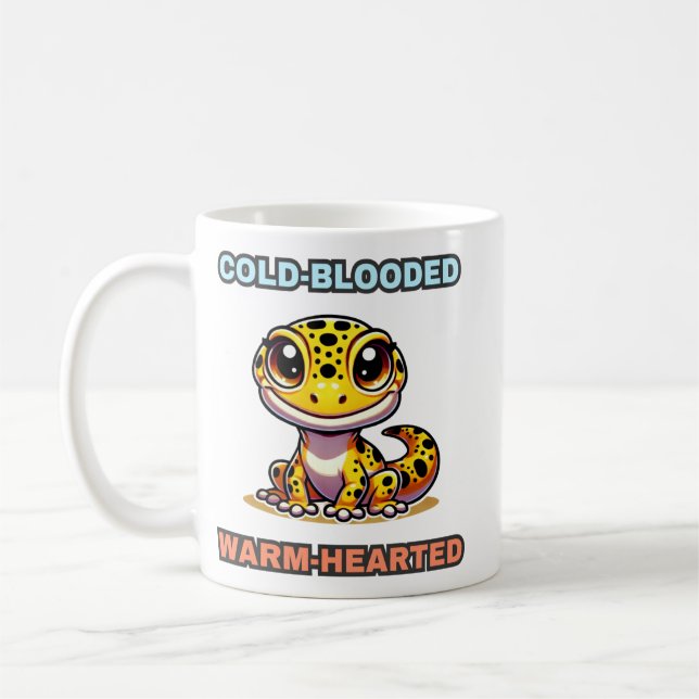 Taza De Café Cold-Blooded Cálido Leopard Gecko (Izquierda)