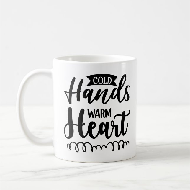 Taza De Café Cold Hands Cálido Corazón (Izquierda)