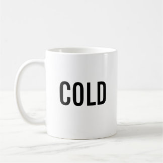 Taza De Café Cold minimalist white mug 
