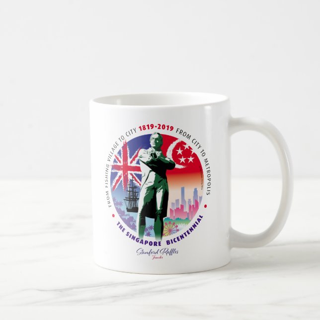 Taza De Café Colección Bicentenario de Singapur v2 (Derecha)
