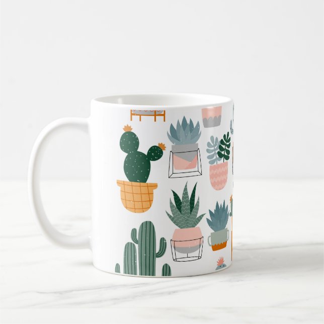 Taza De Café Colección Cactus en diseño de ollas (Izquierda)