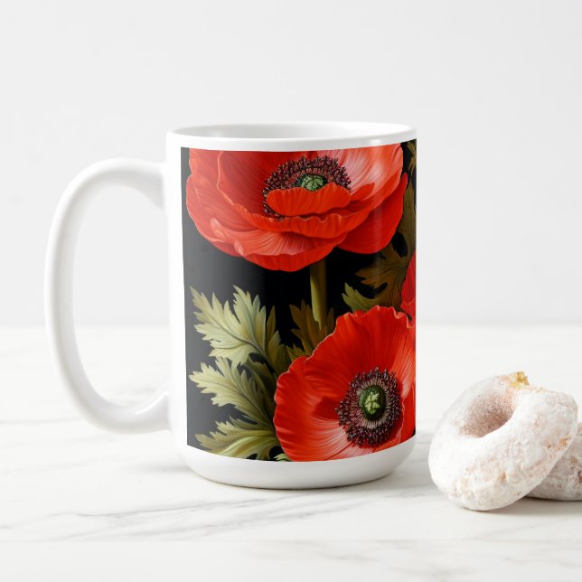 Taza De Café Colección Campos de amapola - Beber barba (Con donut)