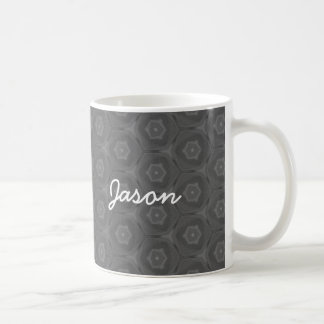 Taza De Café Colección conocida de encargo gris y blanca de