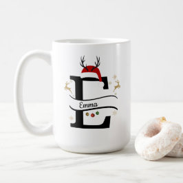 Taza De Café Colección de alfabeto de Navidad – Diseño de letra