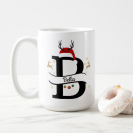 Taza De Café Colección de alfabeto de Navidad – Diseño de letra