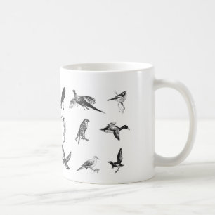 Taza De Café Colección de aves y de pájaros del agua del vuel