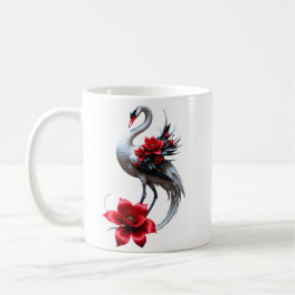 Taza De Café Colección de Boda del Elegante Cisne Blanco