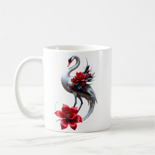 Taza De Café Colección de Boda del Elegante Cisne Blanco