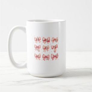 Taza De Café Colección de cinta adhesiva washi con lazo rosa ac