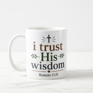 Taza De Café Colección de Citas Cristianas Confío en Su Sabidur