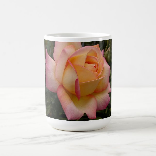 Taza De Café Colección de flor de Rosa híbrido Peach (Centro)