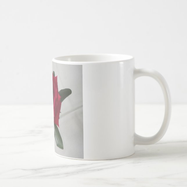Taza De Café Colección de la flora del rosa rojo (Derecha)
