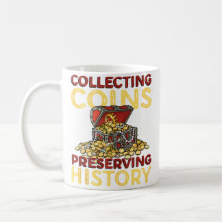 Taza De Café Colección de Monedas Preservando la Historia Colec