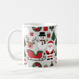 Taza De Café Colección de patrones de Navidades festivos