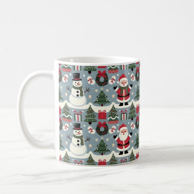 Taza De Café Colección de patrones de Navidades sin tiempo (Izquierda)