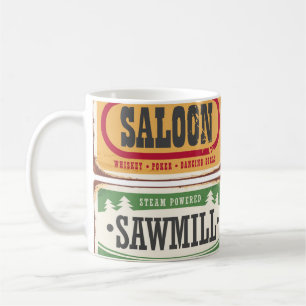 Taza De Café Colección de posters de tiendas de moda. Conservac