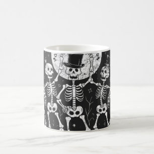 Taza De Café Colección de regalos de esqueleto de baile gótico