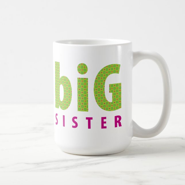 Taza De Café COLECCIÓN DE SIBLINGS - hermana mayor {lime} (Derecha)