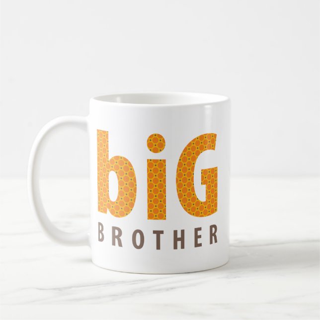 Taza De Café COLECCIÓN DE SIBLINGS - hermano mayor {naranja} (Izquierda)