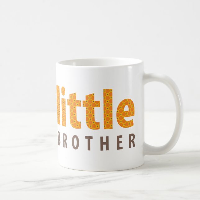 Taza De Café COLECCIÓN DE SIBLINGS - hermano pequeño {naranja} (Derecha)