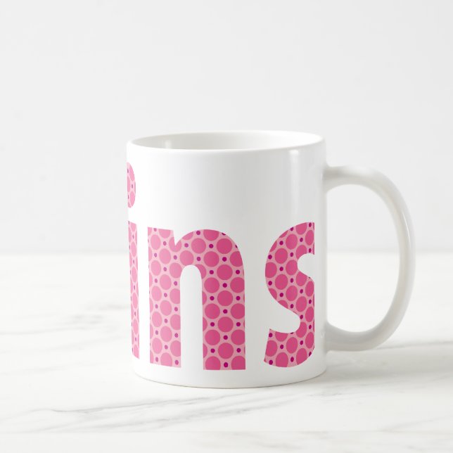 Taza De Café COLECCIÓN DE TWINS - chicas {rosado} (Derecha)