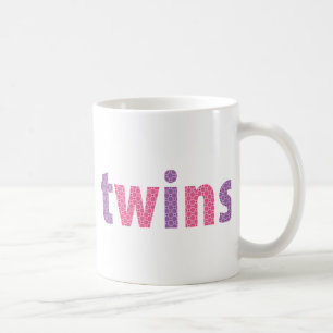 Taza De Café COLECCIÓN DE TWINS - chicas {violeta + rosa}