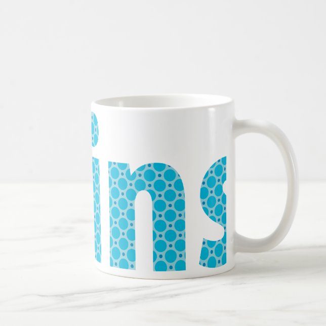 Taza De Café COLECCIÓN DE TWINS - niños {aqua} (Derecha)