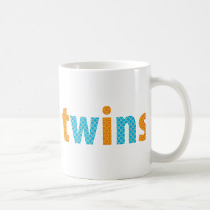 Taza De Café COLECCIÓN DE TWINS - niños {naranja + aqua}