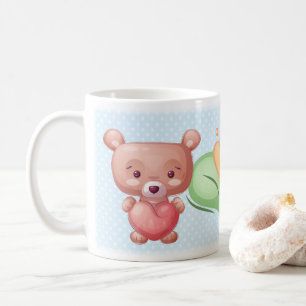 Taza De Café Colección del corazón del oso - Azul