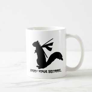 Taza De Café Colección enojada de la ardilla de Ninja