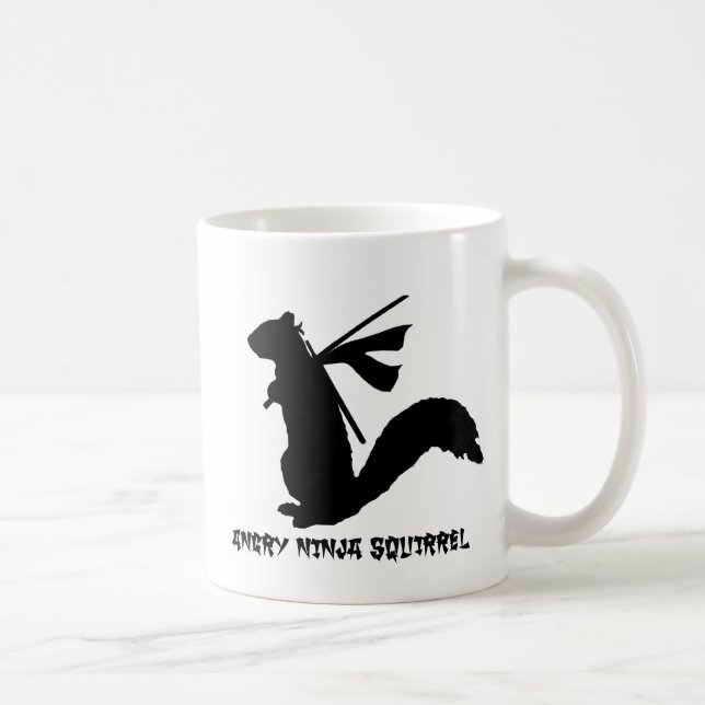 Taza De Café Colección enojada de la ardilla de Ninja (Derecha)