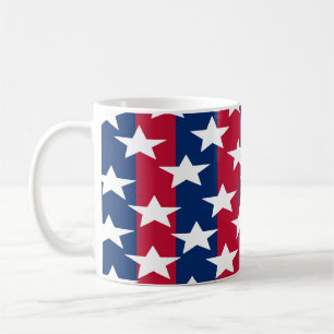 Taza De Café Colección Estrellas Rojas Blancas y Azules Patriót