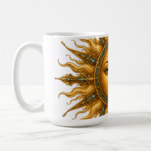 Taza De Café Colección Gol Bano Reloj de pared del sol dorado