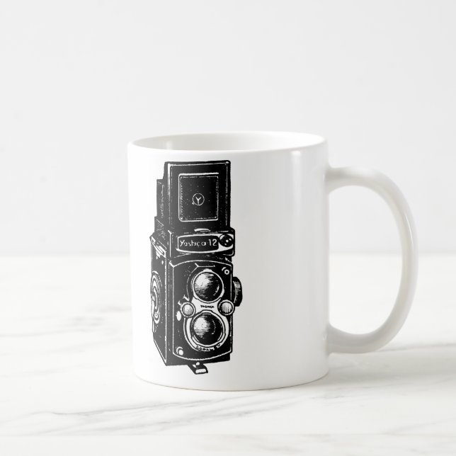 Taza De Café Colección gráfica de cámara reflex con lente doble (Derecha)