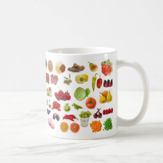 Taza De Café colección grande de frutas y verduras (Derecha)