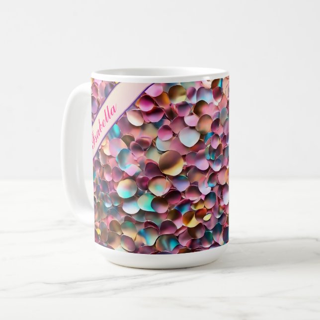 Taza De Café Colección holográfica a la moda del Purpurina Opal (Anverso izquierdo)