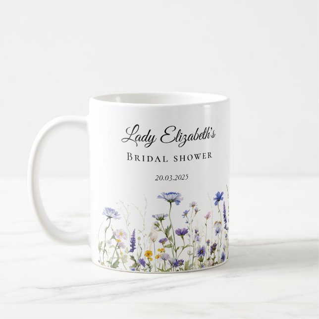 Taza De Café Colección nupcial de Regency Blue Wildflower Regen (Izquierda)