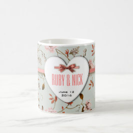 Taza De Café Colección RomanticCharm Vintage Flower Boda
