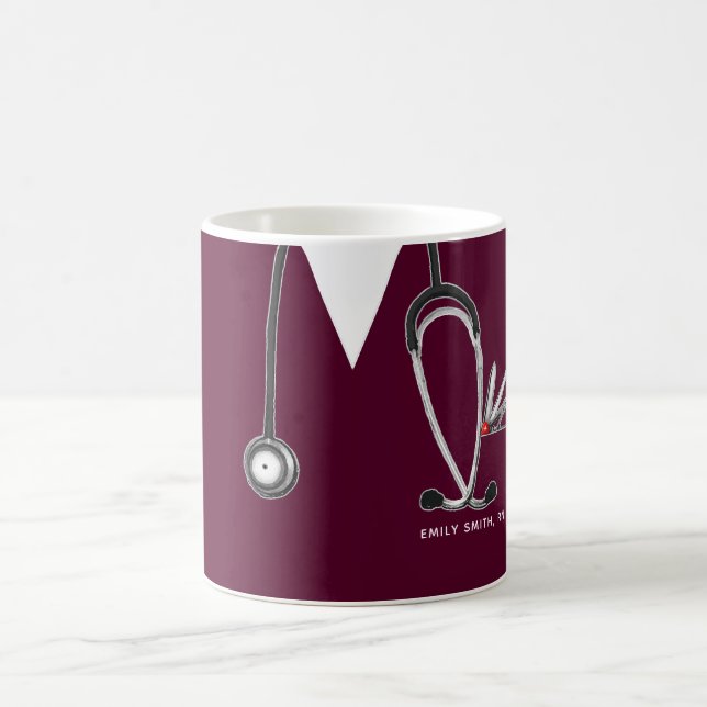 Taza De Café Coleccionable de Enfermera Personalizado (Centro)