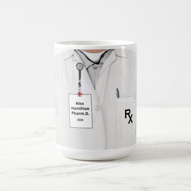 Taza De Café Coleccionable de Farmacéutico Personalizado (Centro)