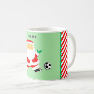 Taza De Café Coleccionable de Navidad de Fútbol Personalizado
